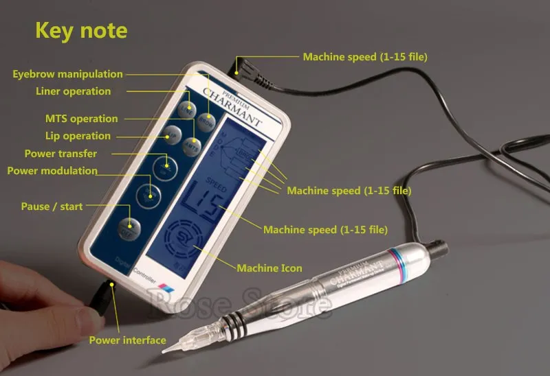 L'alimentatore digitale professionale di qualità con macchina tatuaggio trucco permanente Kit macchina bellezza Macchina trucco Cartrid7712743632798