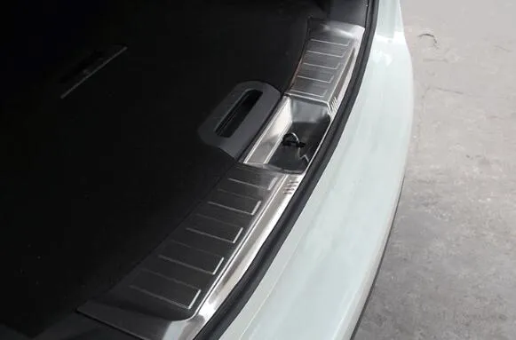 High quality stailness steel internal+externalRear Bumper scuff FootPlate,protection bar For Nissan X-trail 2014-2016