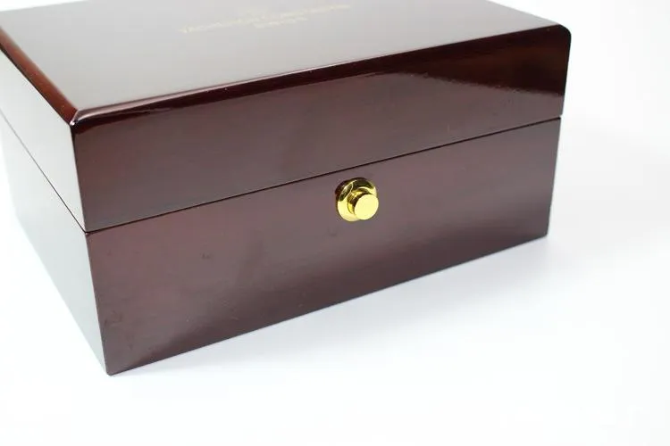boîte de montre Boîte d'emballage cadeau d'affaires de haute qualité Soild Wood Watch Display Box Piano Laque Organisateur de stockage de bijoux glitter2008276h