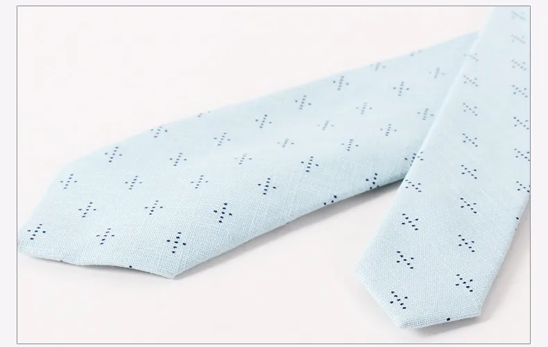 Printing necktie 6.5*145cm Cotton Striped neck tie Occupational Grid Arrow tie for Father's Day Men's business tie Christmas Gift