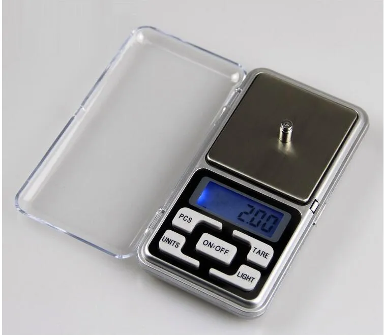 Mini elektronisk fickvåg 200 g 0,01 g smycken Diamond Scale Balance Scale LCD-skärm med detaljhandelspaket