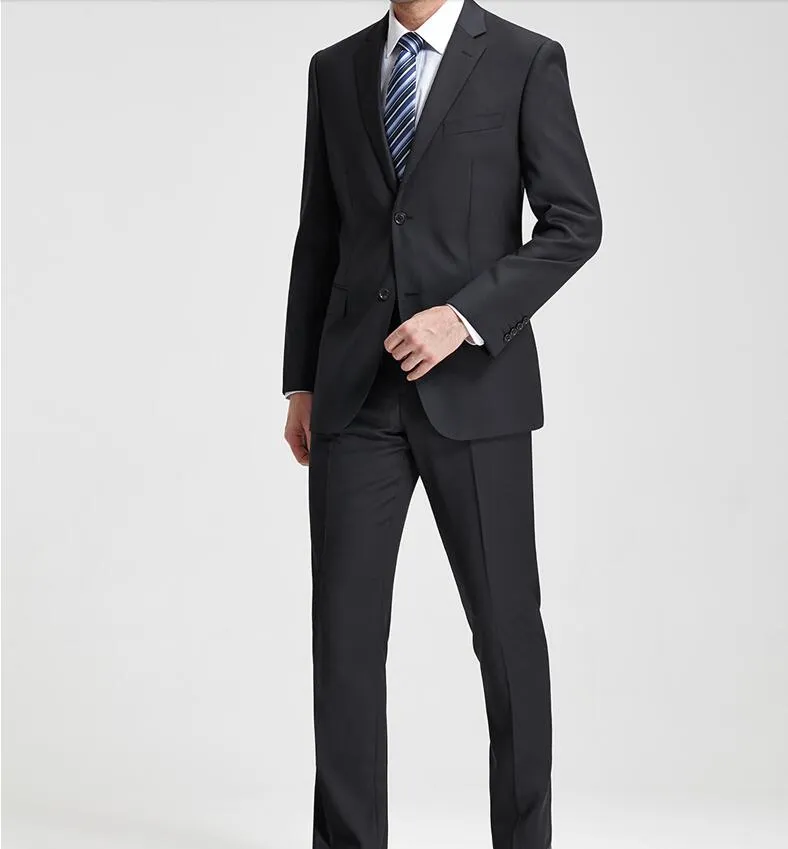 Traje Negro Puro Hecho A Medida Para Hombre Traje A Medida Trajes De Boda A Medida Para Hombre Esmoquin Ajustado Para Novio Para Hombre Chaqueta Pantalones De 91 31 DHgate