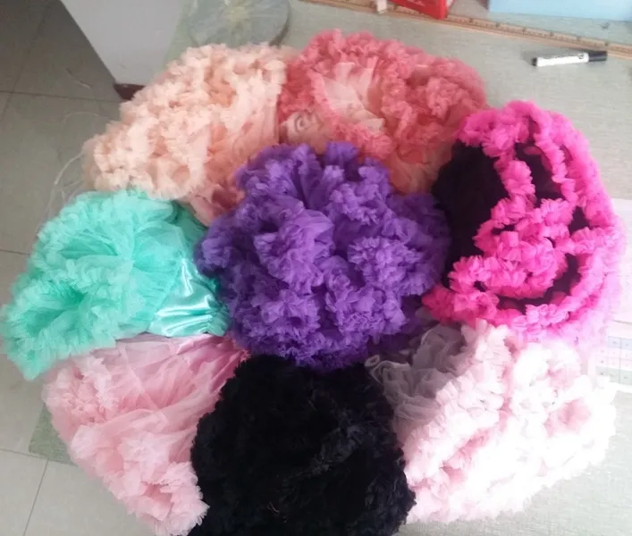 20 Renkler Tül Tutu Etek Petticoats Kısa XL Boyutu Yüksek Kalite Kabarık Tutus Lolita Ucuz Fabrika Toptan Tutu Yetişkin 40 cm Uzunluk