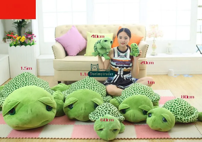 Dorimytrader 59039039 150 cm Piękny nadziewany miękki gigantyczny zwierzę Animal Tortoise Turtle Birthday Prezent dla dzieci DY60623607313