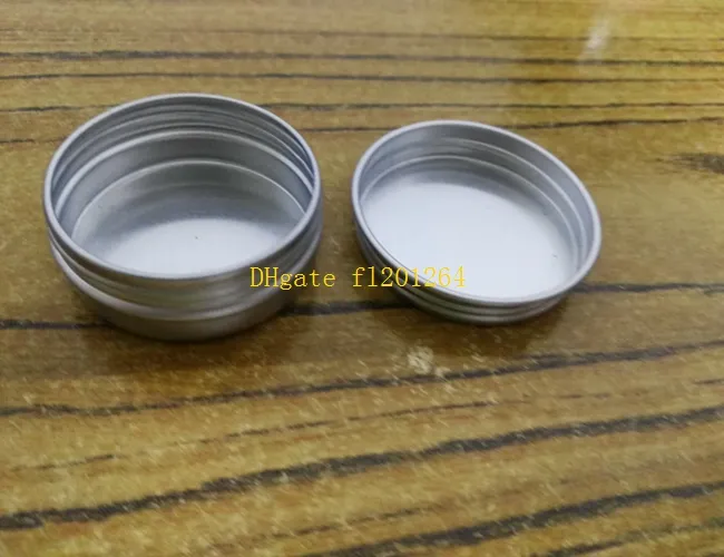 100 stks / partij Gratis verzending 10 ml aluminium tin lippenbalsem container, 10G aluminium crème potten met schroefdeksel cosmetische case jar