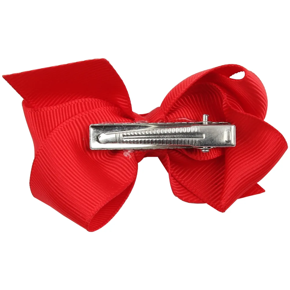Boutique 3 pouces Accessoires cheveux ruban arc bande grosgrain bowknot avec alligator cheveux clip cravates Bobbles HC032
