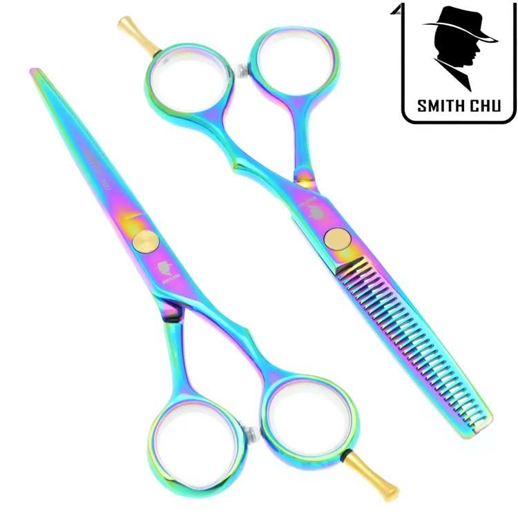 5.5 pollici smith chu nuovo acciaio inossidabile capelli forbici capelli assottigliamento forbici barbiere forbici barbiere strumenti lo styling spedizione gratuita, lzs0032