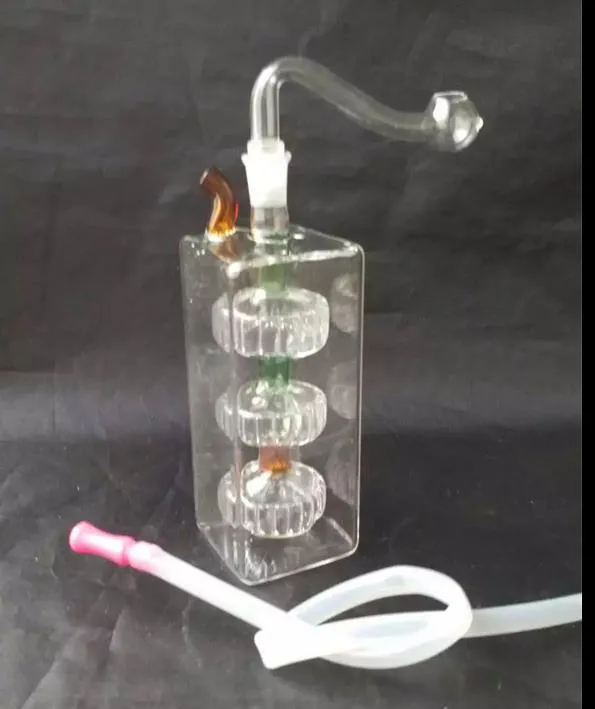 Square tube tire maker --glass hookah smoking pipe Glass gongs - oil rigs glass bongs glass hookah smoking pipe - vap- vaporizer