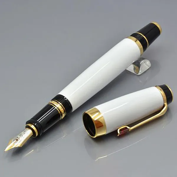 Famous Limited Edition fashion roller ball pen series number White Ceramic gift pens with random gem stone