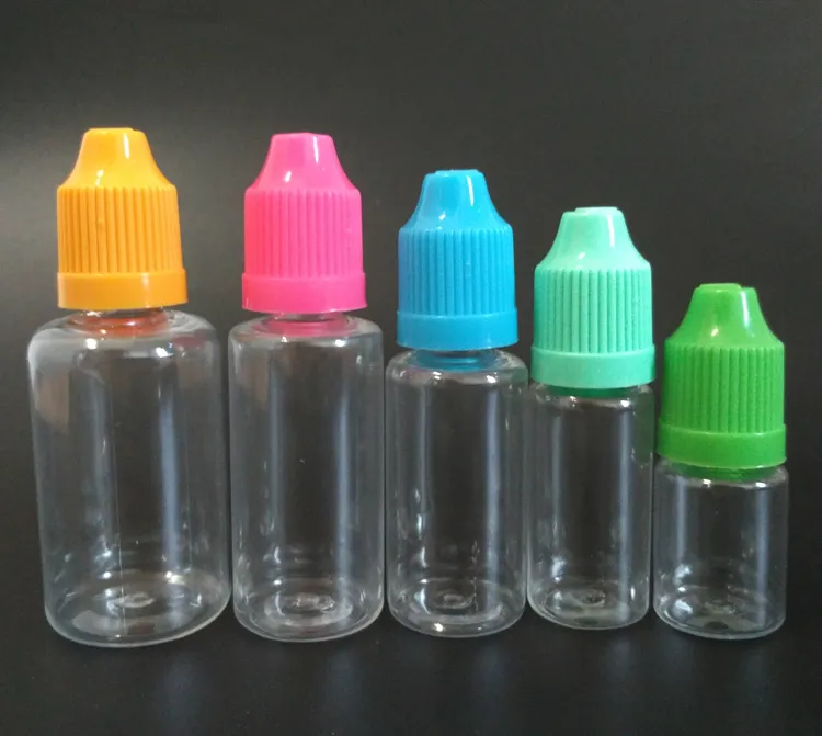 Top Quality 1500 Pz / Cartone Bottiglia in PET 30 ml Bottiglie vuote Flacone contagocce in plastica con tappo a prova di bambino E Bottiglie di olio liquido 1 oz