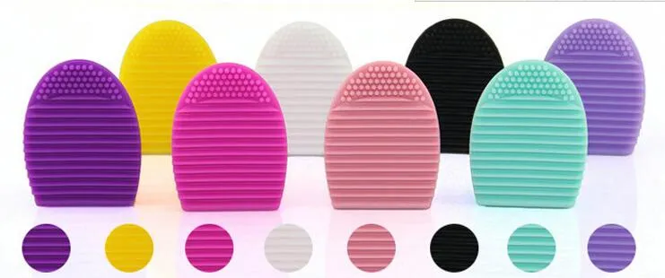 Egg Cleaning Glove MakeUp Washing Brush Scrubber Board Cosmetic Brushegg Cosmetic Brush Egg 7colors brushegg
