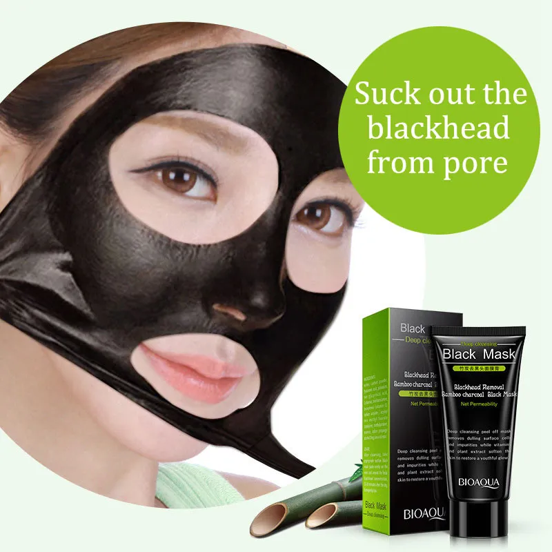 BIOAQUA Maschera facciale nera Maschera la rimozione di punti neri 60G Maschera la pulizia profonda dei punti neri Spedizione gratuita