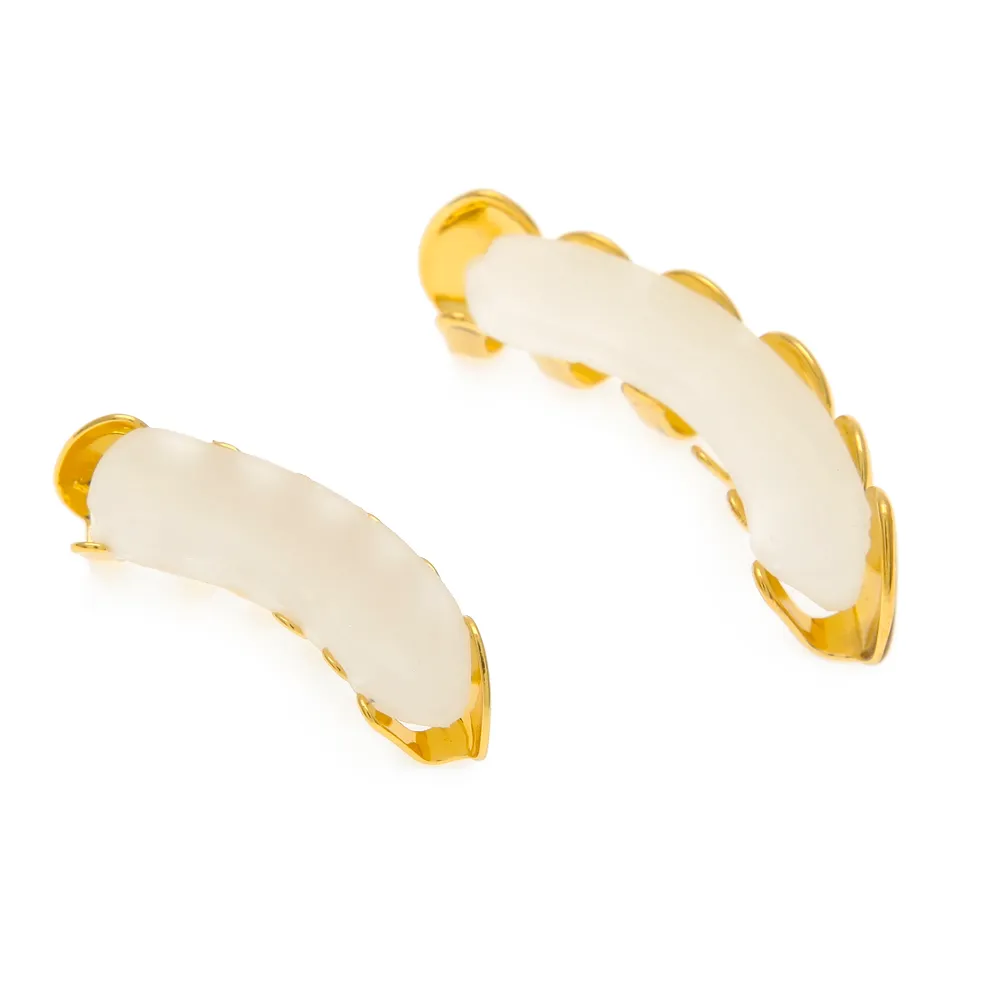 Nieuwe Fit Goud Verzilverd Hip Hop Tanden Grillz Caps Top Bottom Grill Set voor Men262L