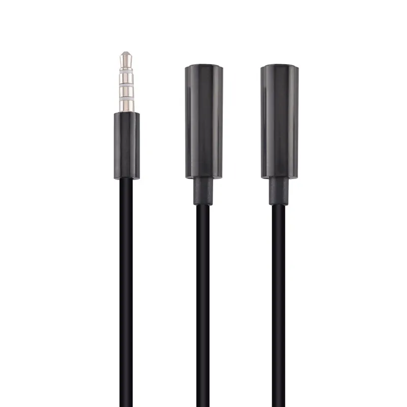 Cavo audio da 3,5 mm Jack maschio a 2 connettori AUX adattatore di estensione cuffie con sdoppiatore a Y microfono femmina doppio