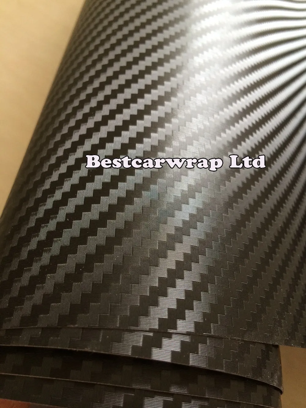 Black 3D Big Texture Carbon Fibre vinyl Film Air Bubble Free Car styling thickness 0.18mm Carbon laptop 1.52x30m/Roll