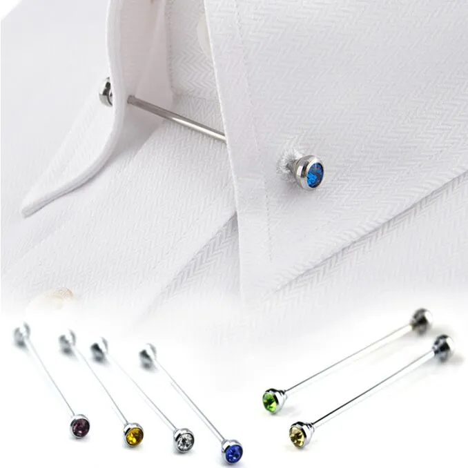 Mode chaîne boule tête hommes d'affaires cravate collier broche cravate bâton Lapen épingle chemise avec collier barres bijoux pinces à cravate de mariage
