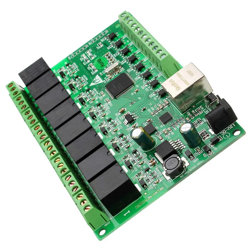 Freeshipping 8 Channel 250V / AC 10A Relay Network IP Relay Web Relay Dual Control Ethernet RJ45 Interface Module Board
