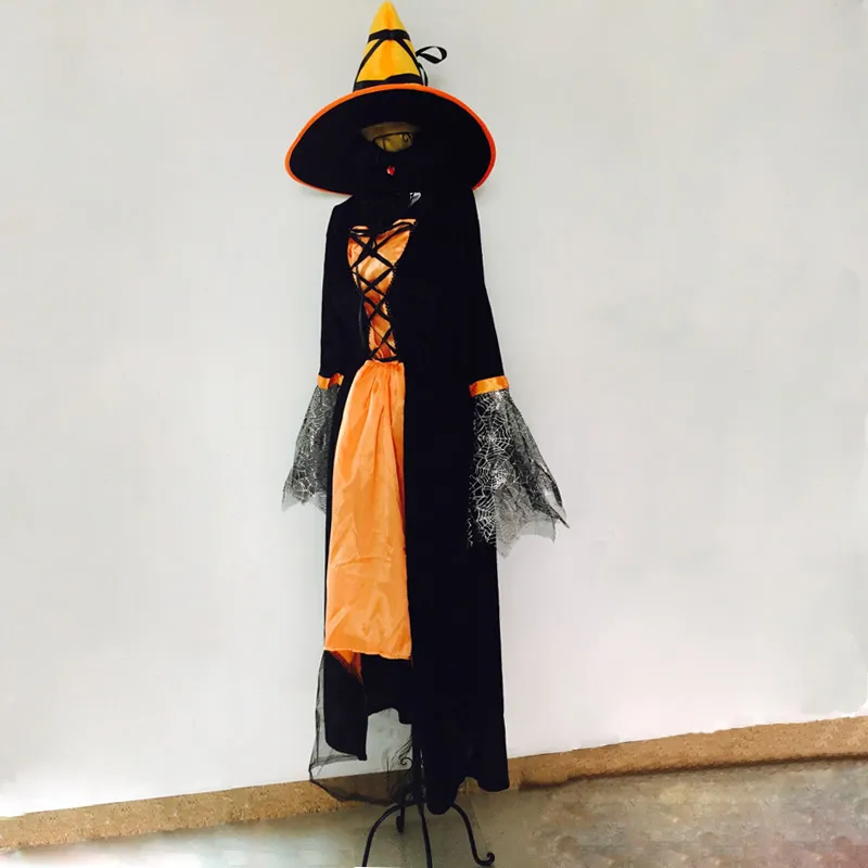 2020 Cadılar Bayramı Cadı Gelinlik Modelleri Kadınlar Için Ücretsiz Boyutu Cosplay Kostümleri Iki Farklı Renk Parti Abiye Ücretsiz Nakliye