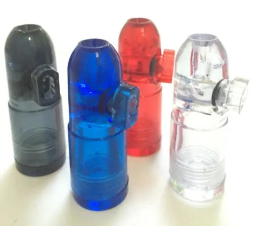 Plastic Snuff Bottle Kit Bullet Snorter Jar Smoking Hand Tools Rocket Sniff Dispenser Portable Cap