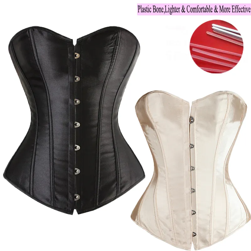 Dobra jakość 6 Kolory Lady Sexy Lace Up Boned Overbust Waist Training Corset Bustier Top Talia Trener Cincher Body Shaper S-6XL