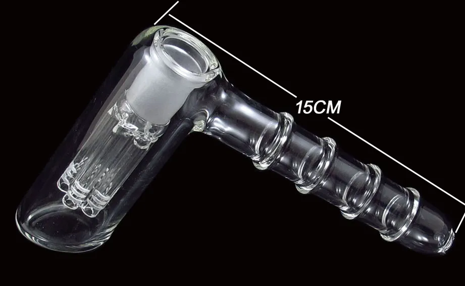 Bong marteau à 4 anneaux en verre barboteur avec perc à 6 bras clair femelle 18,8 mm avec bol ST-028