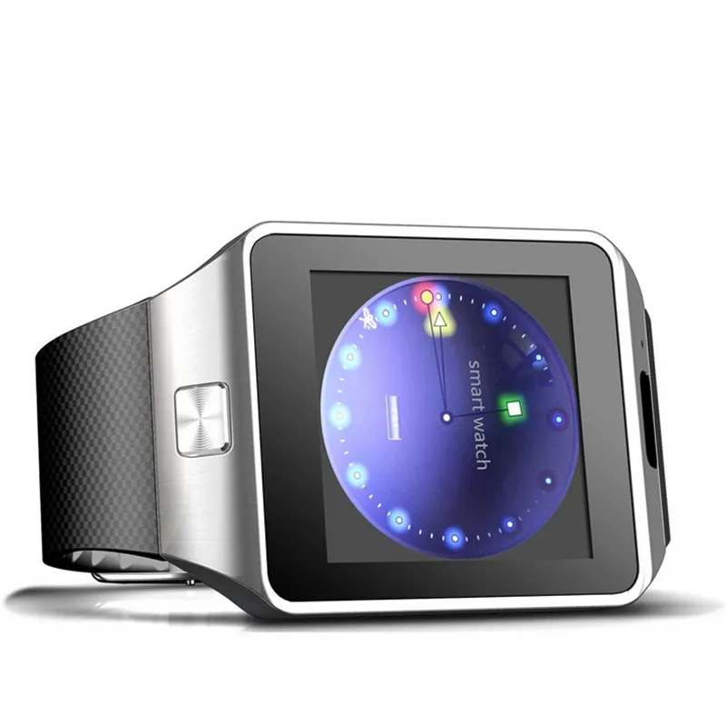 SmartWatch Senaste DZ09 Bluetooth Smart Watch med SIM-kort för Apple Samsung iOS Android Cell Phone 1,56 tum Gratis DHL