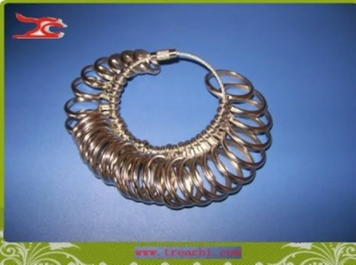 Partihandel Gratis frakt Silver Japanska US Ring sizermätare Användbar standard metall smycken storlek mätning finger sizer verktygsutrustning