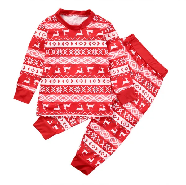 2017 Cadılar Bayramı Noel Aile Eşleştirme Kıyafetler 2017 Yeni Bebek Erkek Kadın Çocuk Pijama Set Uzun Kollu Baskılı Noel Pijama Gecelikler
