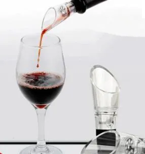Aeratori vino in plastica Decantazione vino Aeratore Filtro aeratore Strumenti barra versatore con confezione OPP Spedizione gratuita