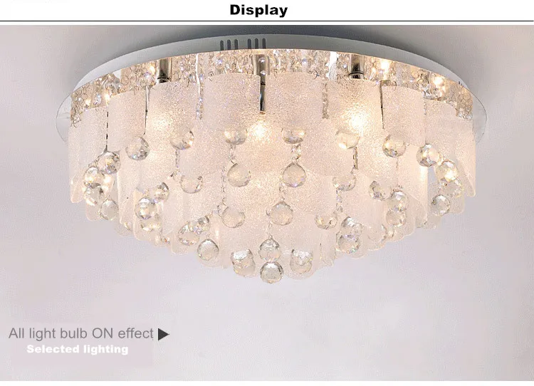 Modern Crystal Chandelier Lights LED Crystal lamp K9 Cristal Glass Pendant Chandelier Modern Home Decoration Remote Control 110V 220V