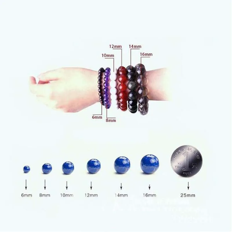 Natuurlijke rode granaat ronde losse steen kralen 6mm-10mm fit sieraden DIY kettingen of armbanden Gratis verzending