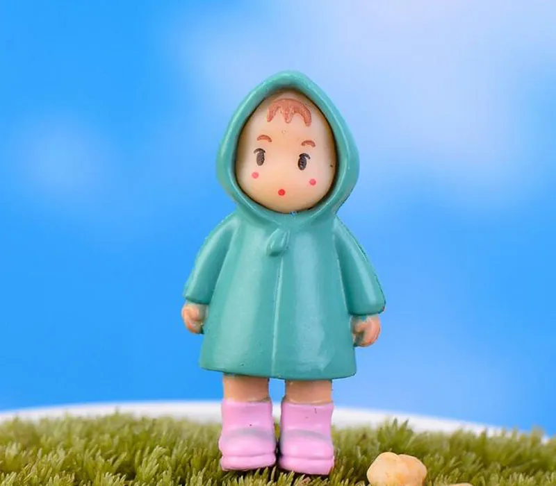 Милый мультфильм девочек статуэтки волшебный сад миниатюры гномы Мосс террариумы смола ремесла для домашнего декора DIY кукольный
