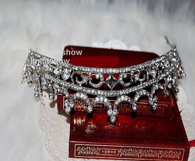 New Arrival Moda Crystal Gorgeous Błyszczące Bridal Tiaras Włosy Akcesoria Ślubne Darmowa Wysyłka Wysokiej jakości Tanie