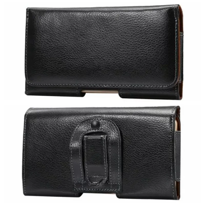 Echtes echtes Leder Grad Celular Hip Holster Horizontal Clip Hüllen für iPhone 15 14 13 12 11 XR XS MAX 8 7 6 SE Samsung S23 S21 S22 Ultra Plus Schnalle Gürtel Mantel Herren Tasche