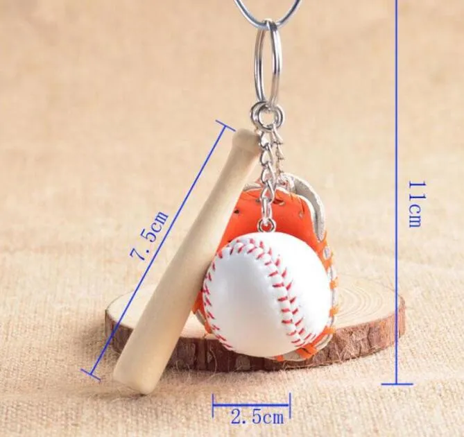 قابلة للتحصيل جيدة الإبداعية بيسبول حامل المفتاح البيسبول مروحة المورد للهدايا الهدايا التذكارية الرياضية 100 قطعة