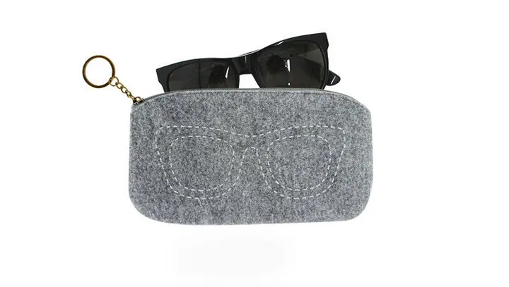 Fashion Felt Simple Eyeglasses Bag väska Organizer Drop Shippi kan anpassas