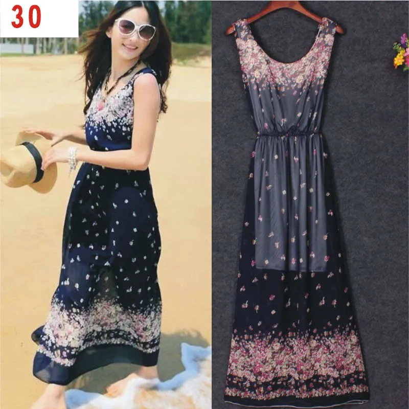 2016 New Cheap Vintage Dresses Bohemia Style Casual Dresses Summer ...