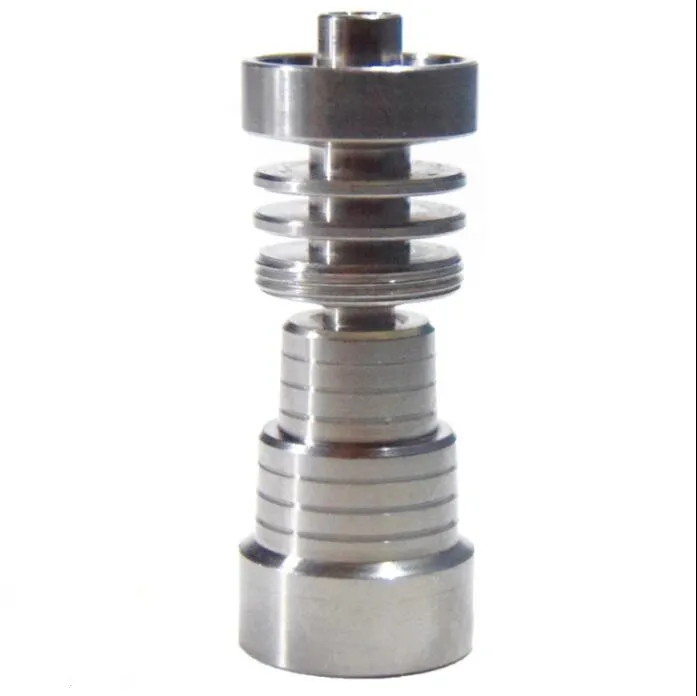 유니버설 Domeless 티타늄 손톱 14/18mm 흡연 손 도구 남성과 여성 조절 어댑터 14mm19mm 4 IN 1 GR2 Ti 손톱 유리 봉 리그