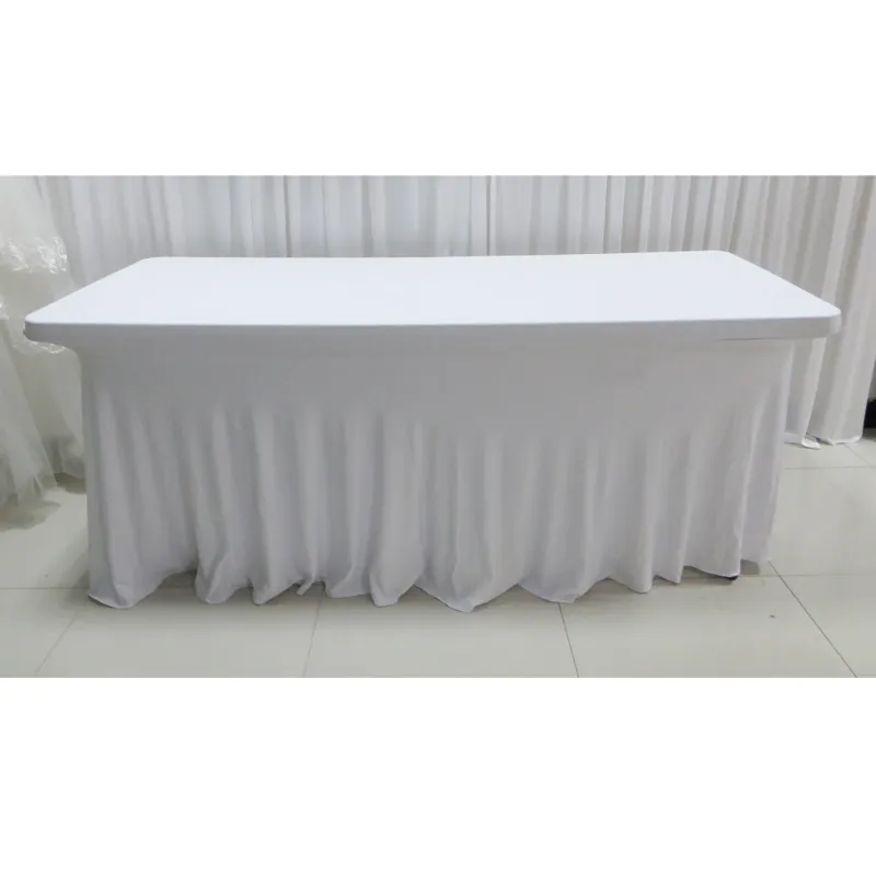 Nappe de Table rectangulaire en Lycra de luxe, 6 pieds x 29 pouces, 5 pièces par Lot, blanc, Swag d'automne naturel, pour décoration de mariage, livraison gratuite