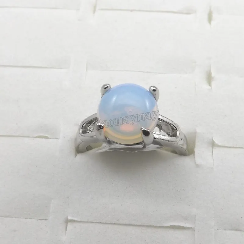 Natural Opal Gemstone Rings Fashion Jewelry Women's Ring Bague 50st gratis frakt