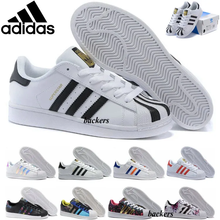 Delgado cristal Escoger Adidas Superstar Originales de 2016 nuevo de las mujeres de los hombres del  zapato de los