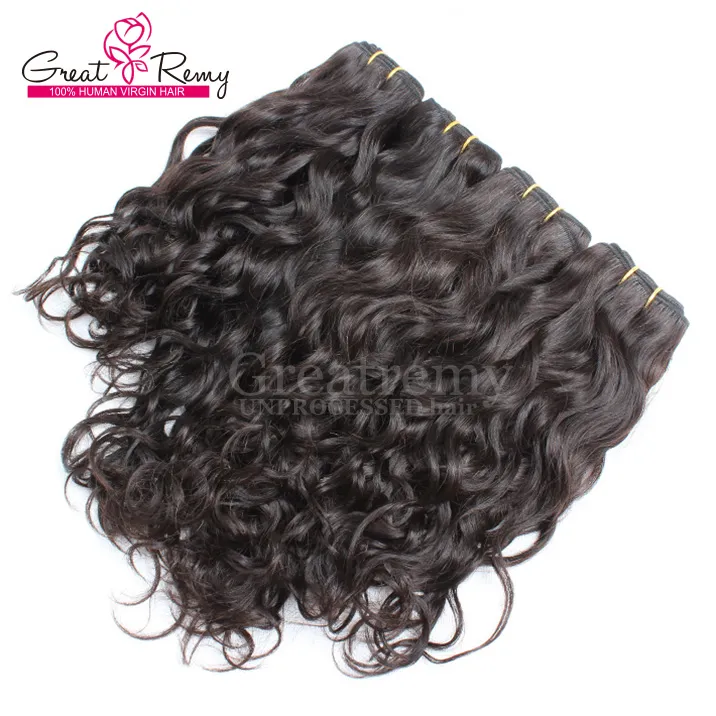 peruanas Natural Onda Mink Tece cabelo com 13x4 Lace frontal Encerramento Greatremy Mink Virgin Humano Pacotes cabelo com orelha à orelha frontal