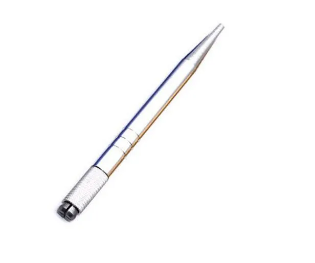 DHL 100Pcs Silver Brand Alloy Professional Permanent Makeup Manual Pen 3D Eyebrow Embroidery Handmade Tattoo MicroBlading Pen