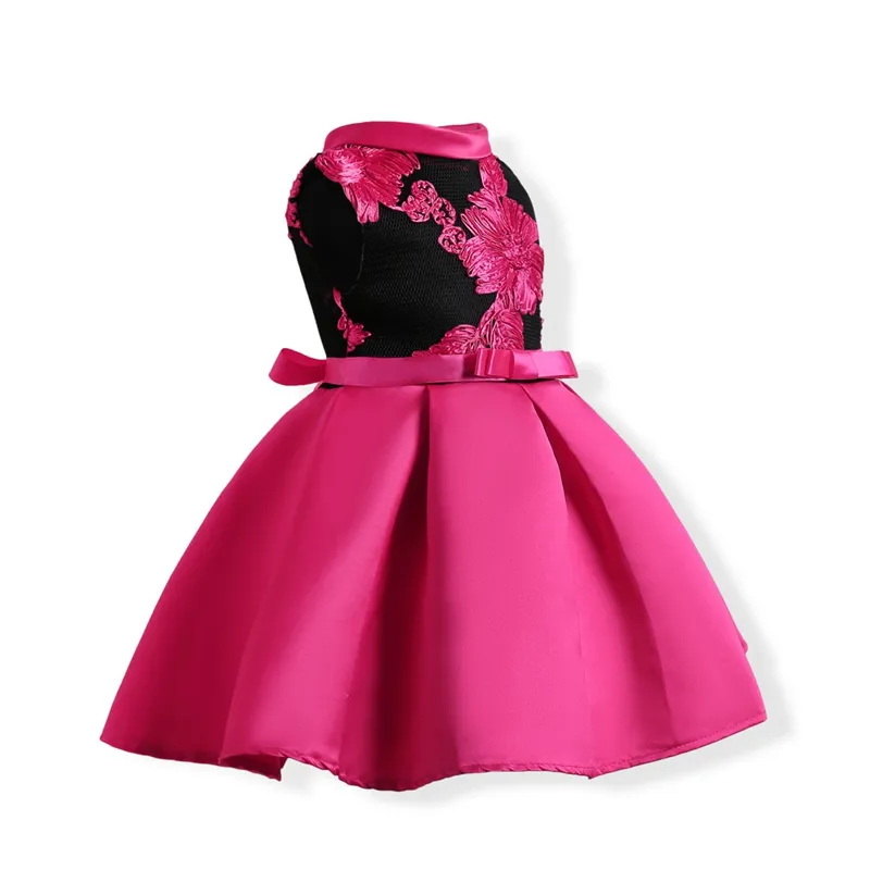 Children's pink princess dress toddler wedding party embroidery sash lace  organza 100-150 cm from Dhgate Girl's Dresses - price 15.56