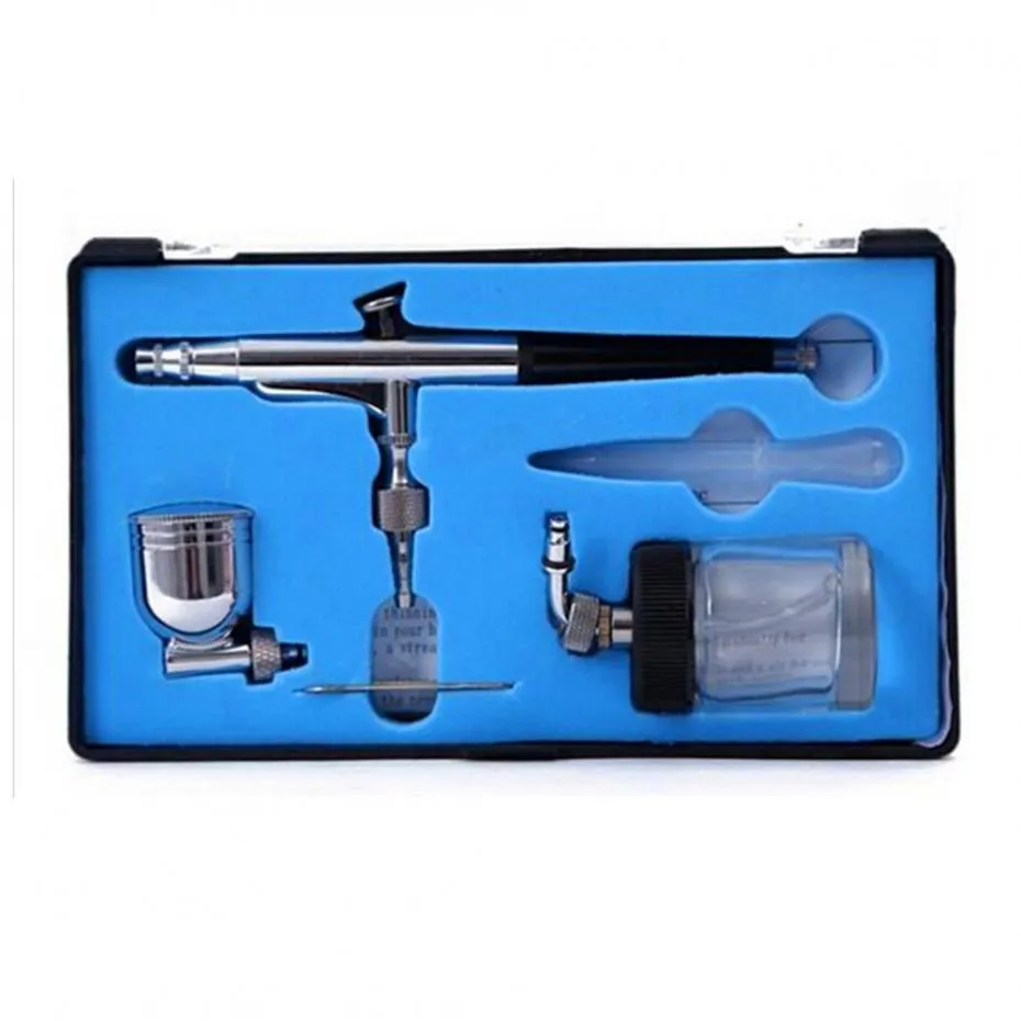 Model 134 Airbrush Set Double-action Trigger Air-paint Control Met 7cc22cc Side Cup 0.3mm Tip Side Feed