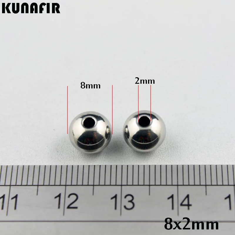 15mm2mm25mm35mm gat 8mm diameter glad 316L roestvrij stalen kralen armband ketting accessoires sieraden DIY onderdelen 200 stuks Z4697875