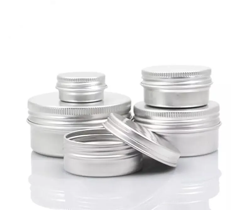 Empty Aluminum Cream Perfume Jar Tin 5 10 15 30 50 100g Cosmetic Lip Balm Containers Nail Derocation Crafts Pot Bottle