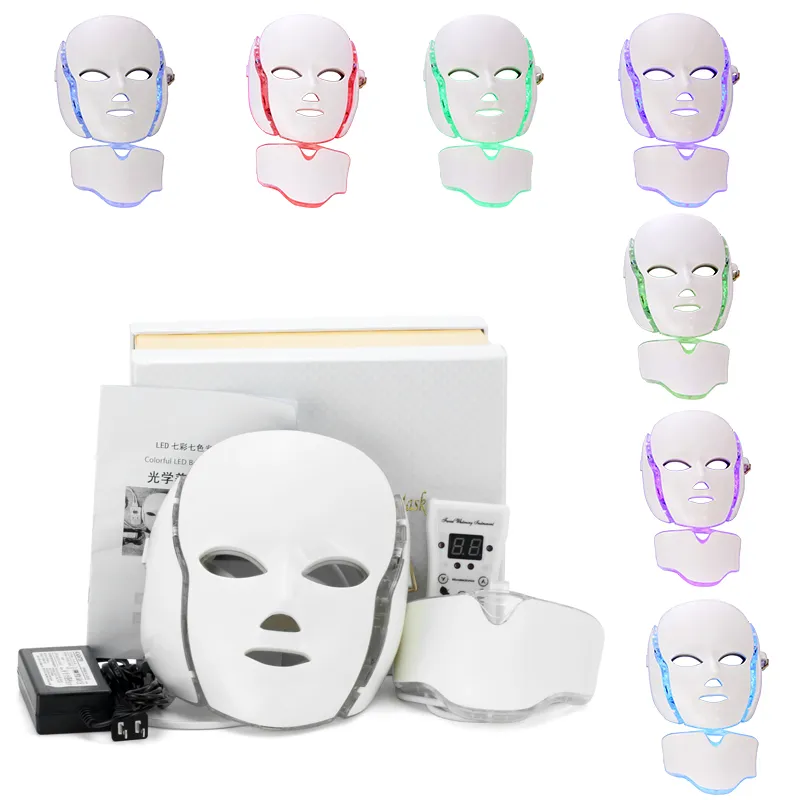 Rapide 7 couleurs Pon PDT Led masque Facial bleu vert rouge thérapie par la lumière dispositif de beauté pour le rajeunissement de la peau rides Remo7409030