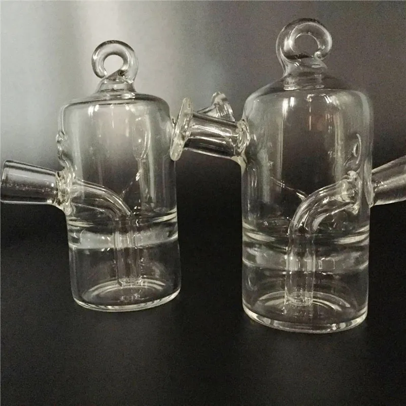 3,5 tums resa Mini Bongs Rökning Glas Blunt Bubbler Fog De Martian Small Water Pipe Tillbehör Återvinningsrör