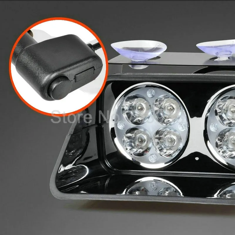 8 LED Strobe Flash light Avvertimento auto Luce della polizia Lampeggiante vigili del fuoco Fendinebbia3547799